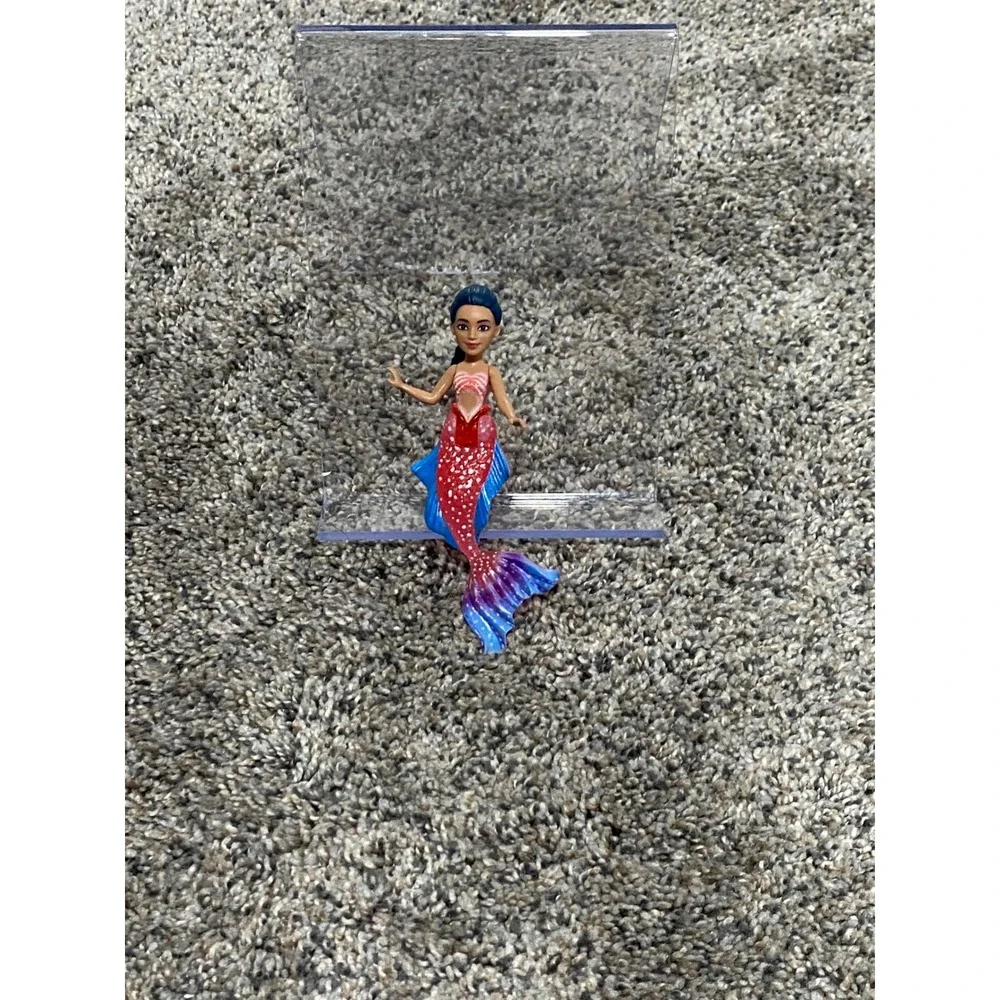 Mini Doll Lego Friends Unisex Red Excellent Mermaid Glitter Tail Blue Hair OS